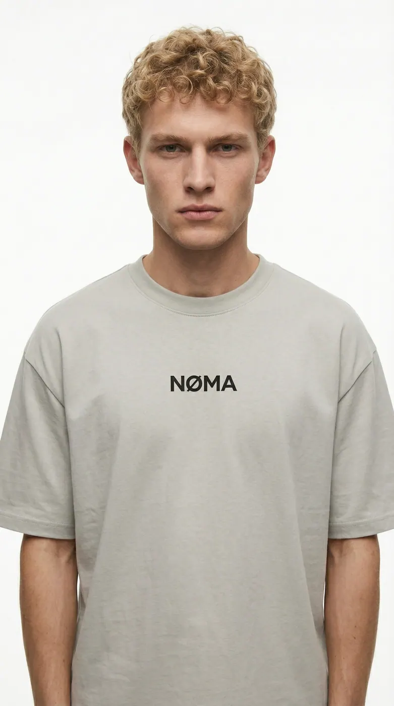 Camisa NOMA Oversized frente cinza